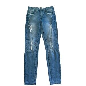 KanCan Destroyed Ripped Skinny Jeans Size 9/28-B15